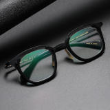 Square Titanium Glasses LE1190_Black Frame & Black Rim
