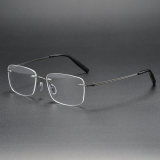 Rimless Titanium Glasses LE1319_Gunmetal