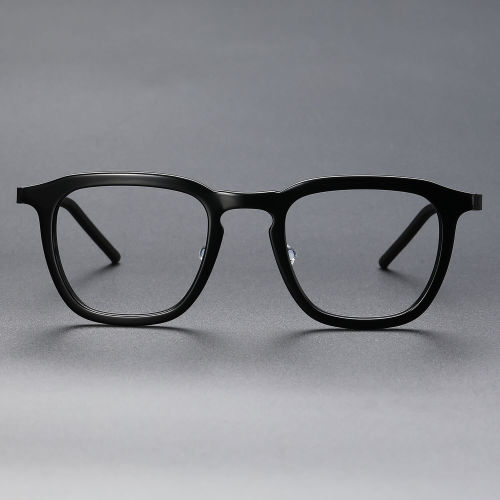 Square Acetate Glasses LE1181_Black