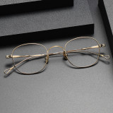 Oval Titanium Glasses LE1214_Gold
