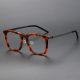 Square Acetate & Titanium Glasses LE1252_Tortoise