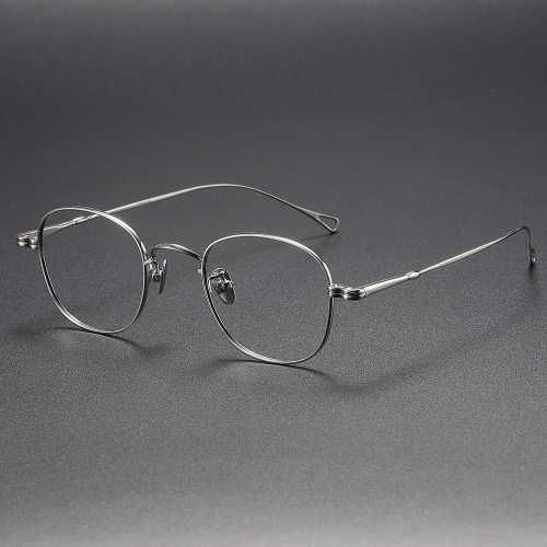 Oval Titanium Glasses LE1214_Silver