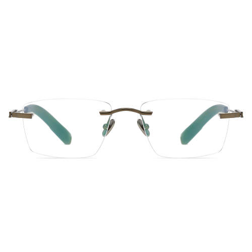 Rimless Titanium Glasses LE1323_Bronze