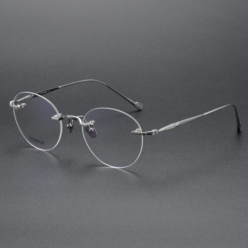 Rimless Titanium Glasses LE1320_Silver