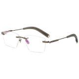 Rimless Titanium Glasses LE1323_Bronze