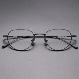 Oval Titanium Glasses LE1267_Gunmetal Front View