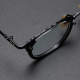 Square Titanium Glasses LE1190_Black Frame & Black Rim