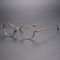 Oval Titanium Glasses LE1267_Black & Gold