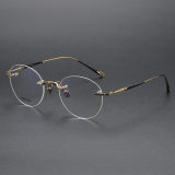 Rimless Titanium Glasses LE1320_Gold