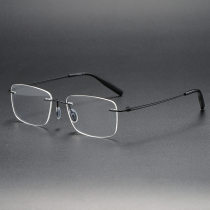 Rimless Titanium Glasses LE1319_Black