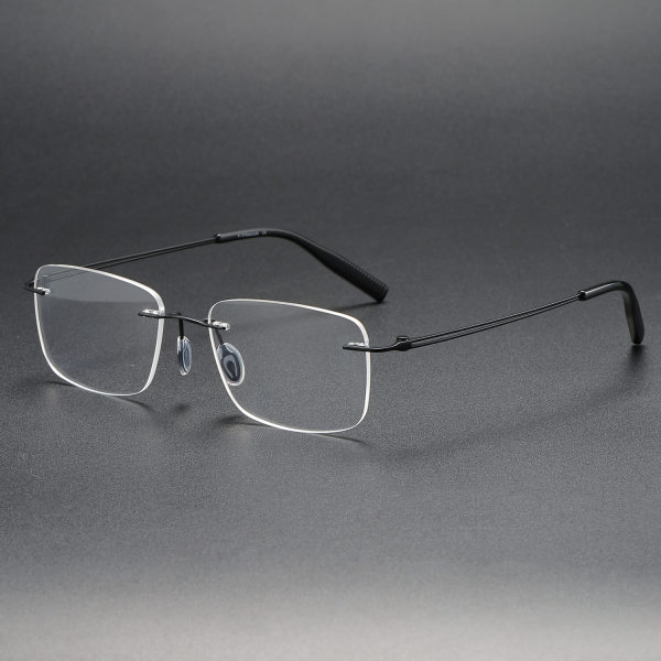 Rimless Titanium Glasses LE1319_Black