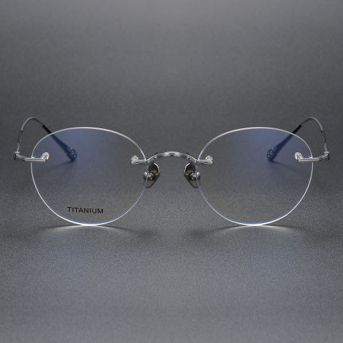 Rimless Titanium Glasses LE1320_Silver