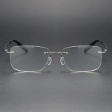 Rimless Titanium Glasses LE1319_Silver