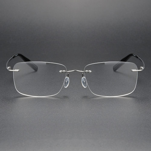 Rimless Titanium Glasses LE1319_Silver