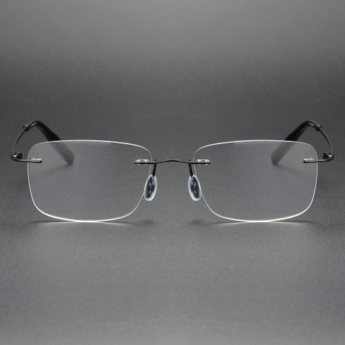 Rimless Titanium Glasses LE1319_Black