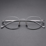 Oval Titanium Glasses LE1267_Silver Front View