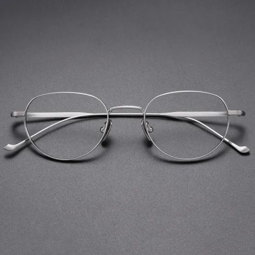 Oval Titanium Glasses LE1267_Silver