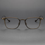 Square Titanium Glasses LE1327_Bronze Front View