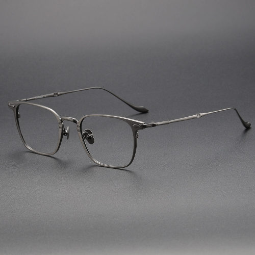 Square Titanium Glasses LE1327_Gunmetal