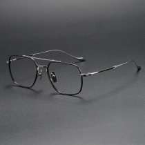 Aviator Titanium Glasses LE1321_Black - Silver