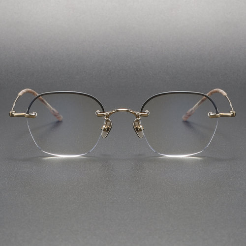 Titanium Eyeglasses LE1066_Gold - Gunmeta