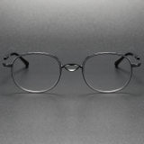 Oval titanium Eyeglasses LE0049_Translucent - Gray