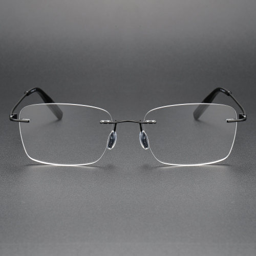 Rimless Titanium Glasses LE1317_Black
