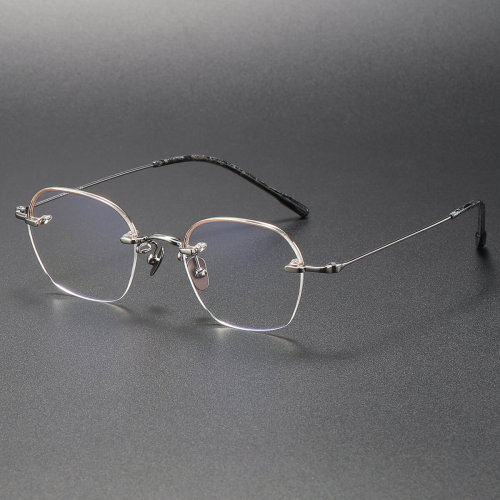 Titanium Eyeglasses LE1066_Silver - Rose Gold