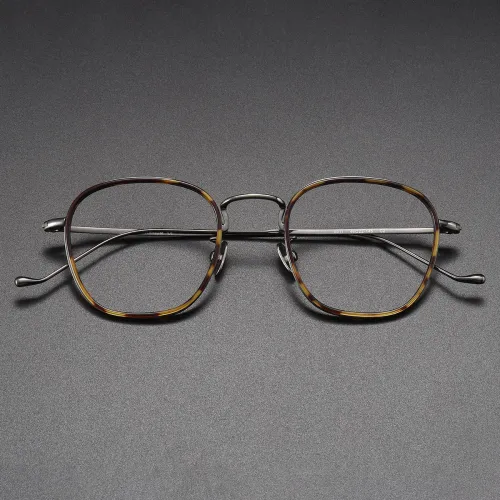 Acetate & Titanium Eyeglasses LE1067_Tortoise - Gunmetal