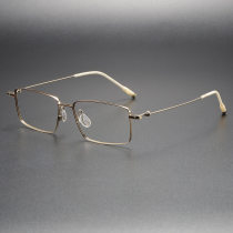 Titanium Eyeglasses LE1063_Brown - Gold Titanium Eyeglasses LE1063_Brown - Gold