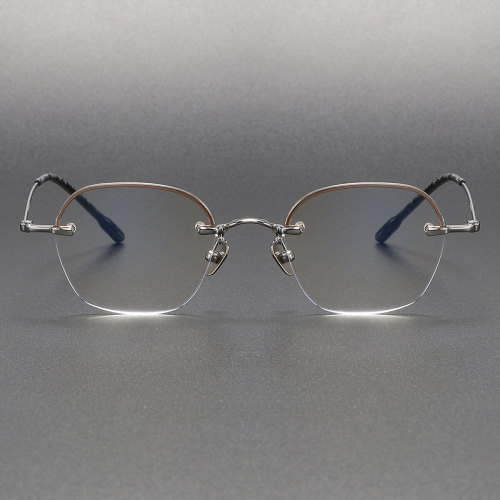 Titanium Eyeglasses LE1066_Silver - Rose Gold