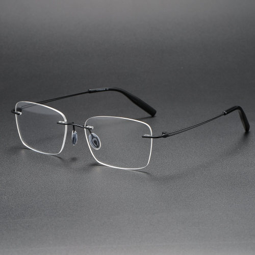 Rimless Titanium Glasses LE1317_Black