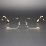 Titanium Eyeglasses LE1063_Brown - Gold
