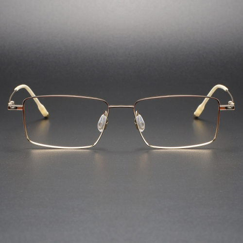 Titanium Eyeglasses LE1063_Brown - Gold