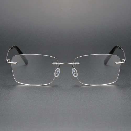 Rimless Titanium Glasses LE1317_Silver