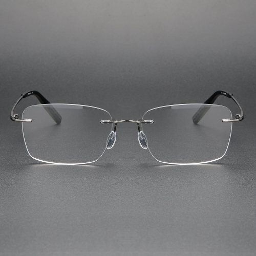 Rimless Titanium Glasses LE1317_Gunmetal