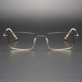 Titanium Eyeglasses LE1063_Black - Gold