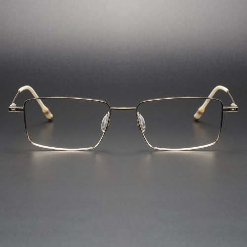 Titanium Eyeglasses LE1063_Black - Gold