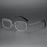 Rimless Titanium Glasses LE1317_Gunmetal