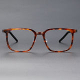 Square Acetate & Titanium Glasses LE1305_Tortoise