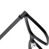 Square Acetate & Titanium Glasses LE1304_Black