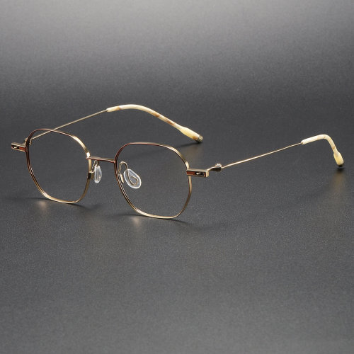 Titanium Eyeglasses LE1029_Brown Gold