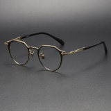 Titanium Eyeglasses LE1036_Black - Gold