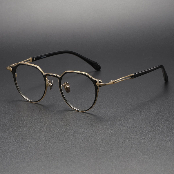 Titanium Eyeglasses LE1036_Black - Gold