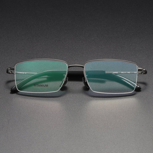 Horn & Titanium Eyeglasses LE1042_Gunmetal