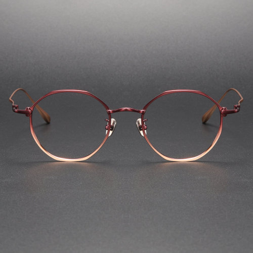 Titanium Eyeglasses LE1048_Red Rose - Gold