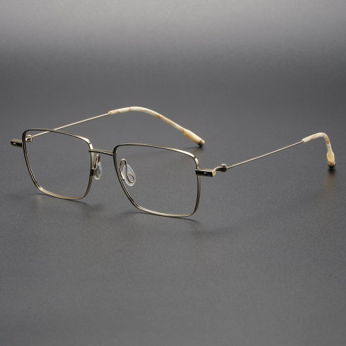 Titanium Eyeglasses LE1033_Black - Gold