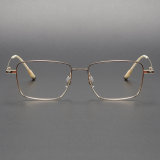 Titanium Eyeglasses LE1033_Brown - Gold