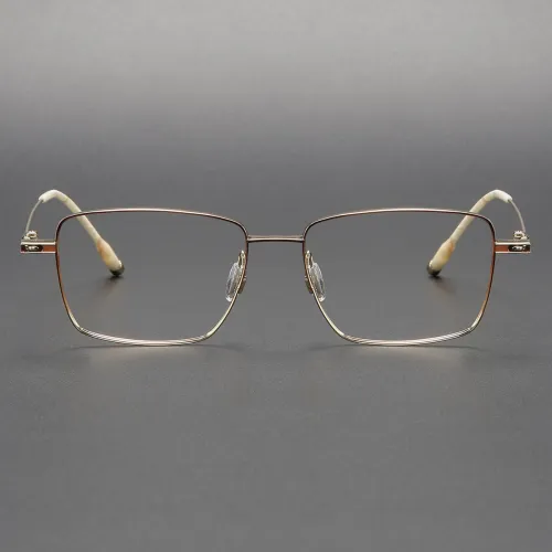 Titanium Eyeglasses LE1033_Brown - Gold