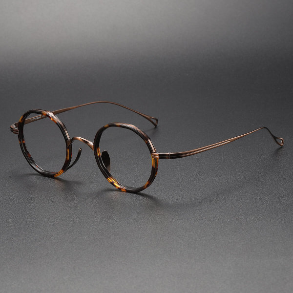 Acetate & Titanium Eyeglasses LE1054_Tortoise - Bronze